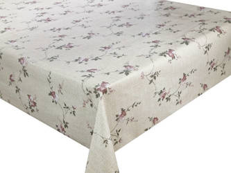 Ubrusy PVC s Textilním Podkladem Béžový Květ Glitter MT-13006B Rozměry