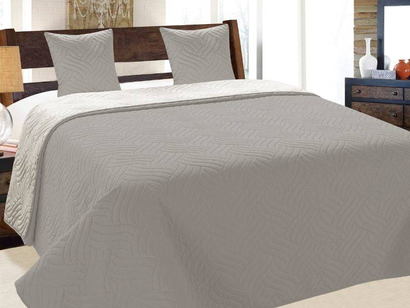 Dvoustranné Přehozy na Postel Vigo II 011 šedá 180x220+2x40x40