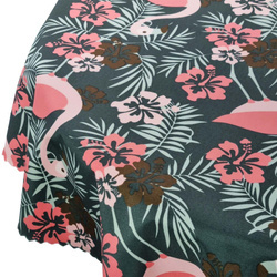 Venkovní Voděodolný polyesterový zahradní ubrus Plameňáci Kulatý