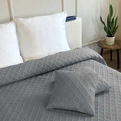 Dvoustranné Přehozy na Postel Parla 3D šedá 220x240+2x40x40