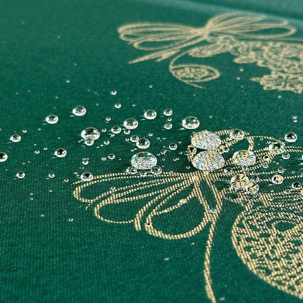 Oboustranně Ubrusy s Nešpinivou Úpravou zelená Sníh 1 Kulatý