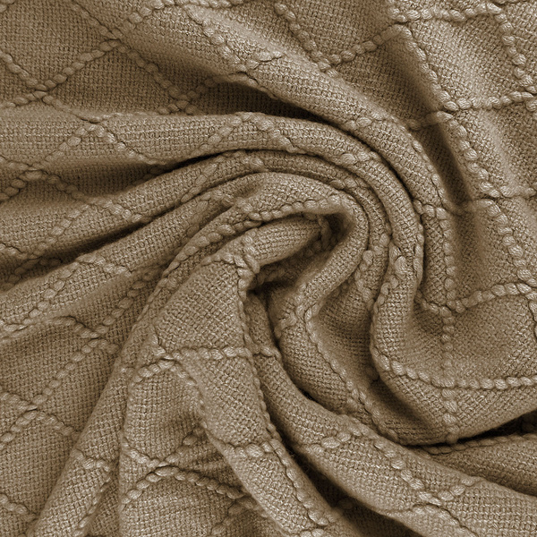 Deka Žakárová S Třásněmi Neria Béžový Taupe 150x200 cm