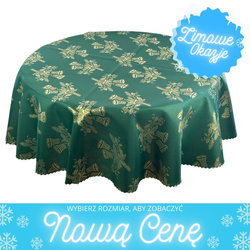 Oboustranně Ubrusy s Nešpinivou Úpravou zelená Sníh 1 Kulatý