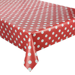 Ubrusy PVC s Textilním Podkladem červené tečky Florista 01150-01 Rozměry