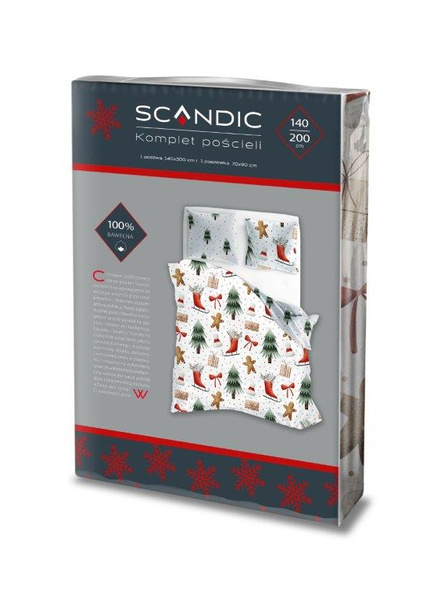 Bavlněné Povlečení 140x200+70x90 Scandic 078